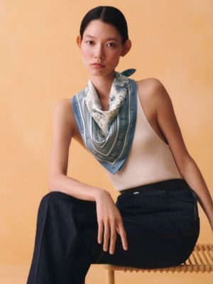 HERMES　カレジェアン　Tatouages Marins Bandana Tatouages Marins Bandana studded scarf 70 | Hermès USA